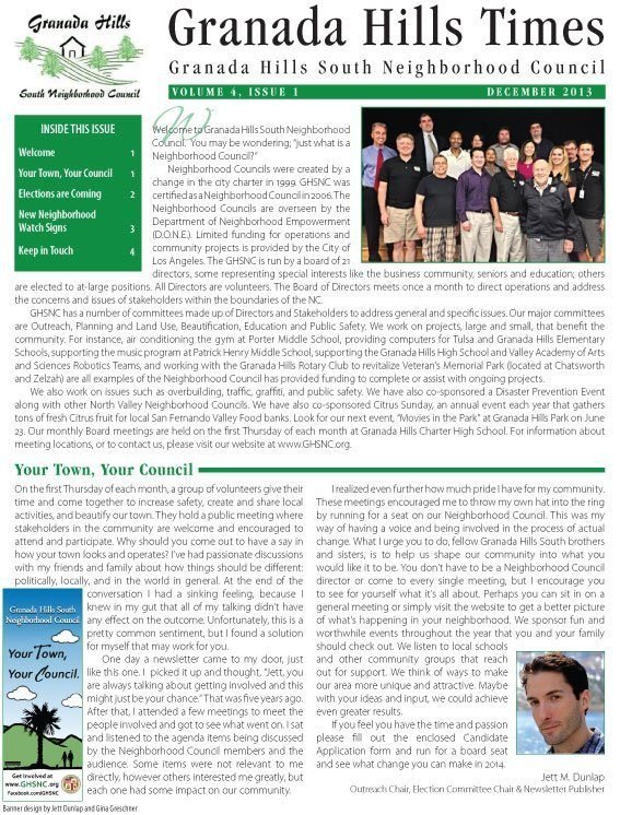 December 2013 GHSNC Newsletter Available for Download