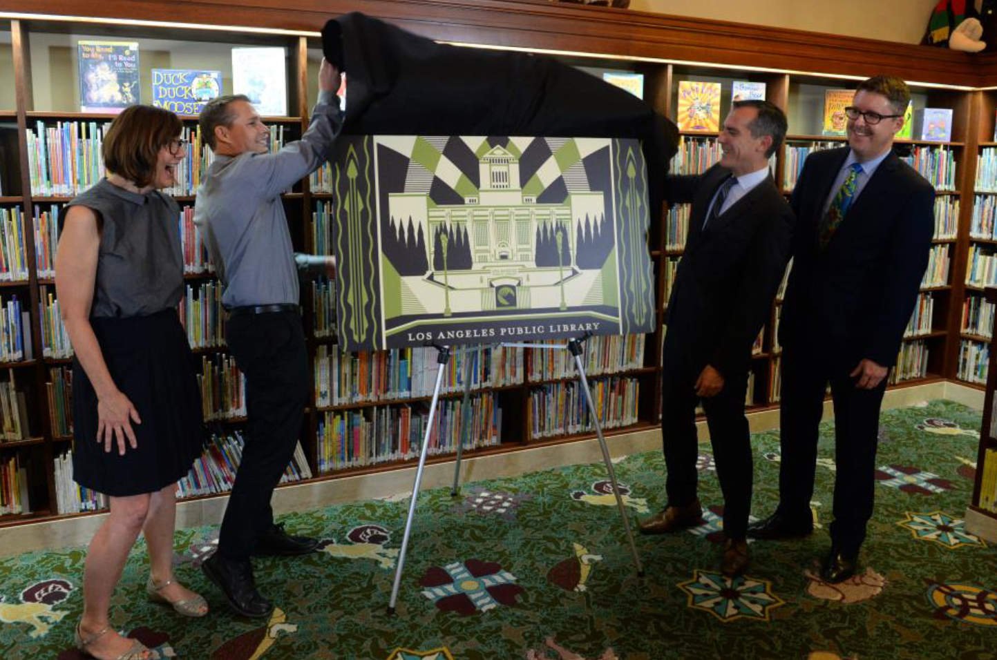 Mayor Garcetti & Artist Shepard Fairey, Renowned for his Obama HOPE Portrait, Unveil L.A.’s First Artist-Designed Library Card