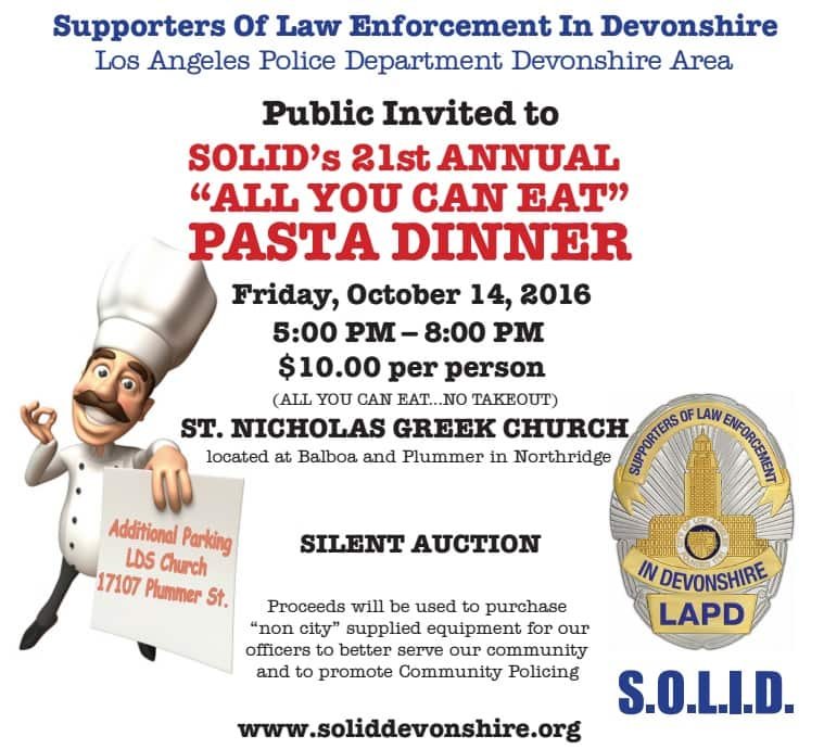 SOLID’s 21st Annual "All You Can Eat” Pasta Dinner