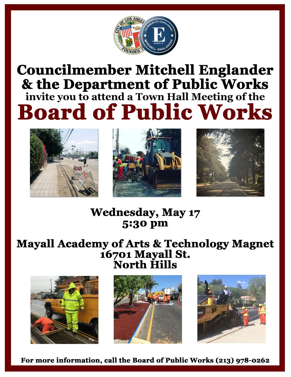 CD 12 Board of Public Works Town Hall