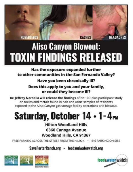 Dr. Nordella’s Aliso Canyon Disaster Health Study Town Hall Meeting – Saturday, October 14, 2017