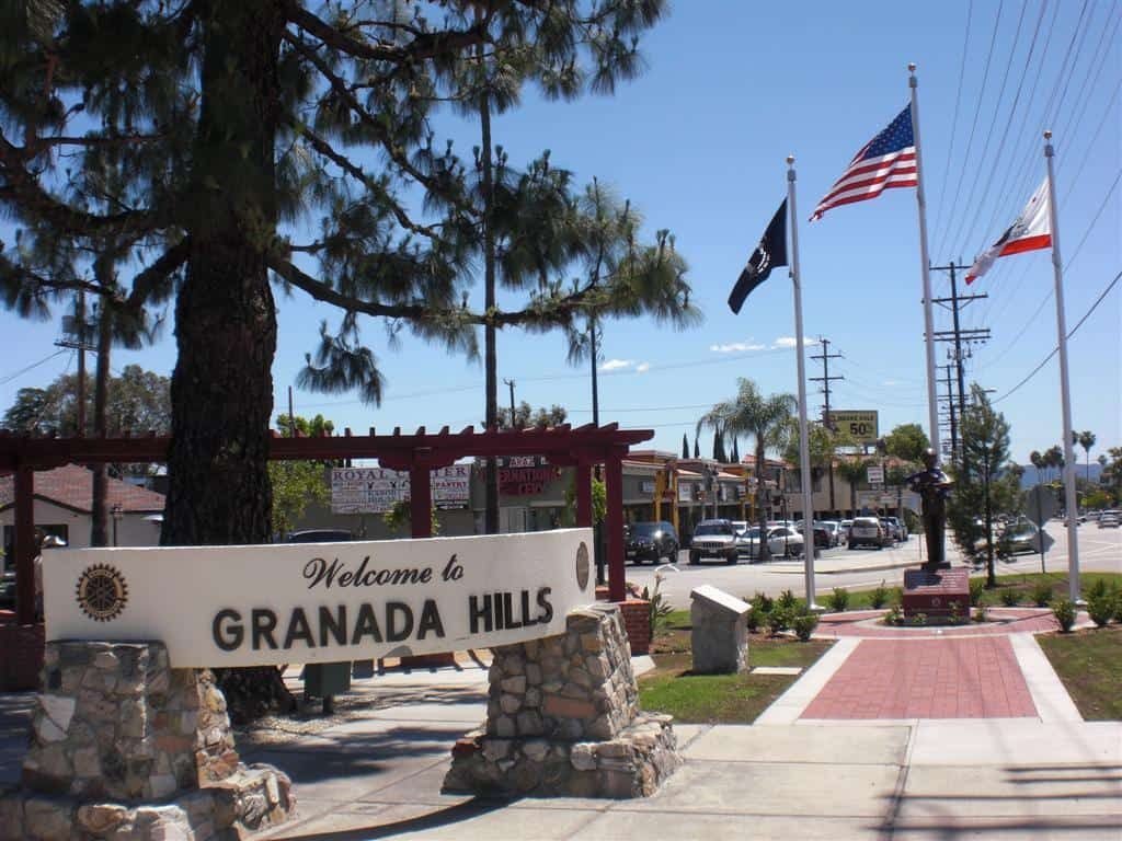 The Memorial Walkway on the Granada Hills Veterans Memorial Park