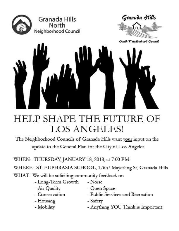 Granada Hills Community Forum for the Los Angeles General Plan