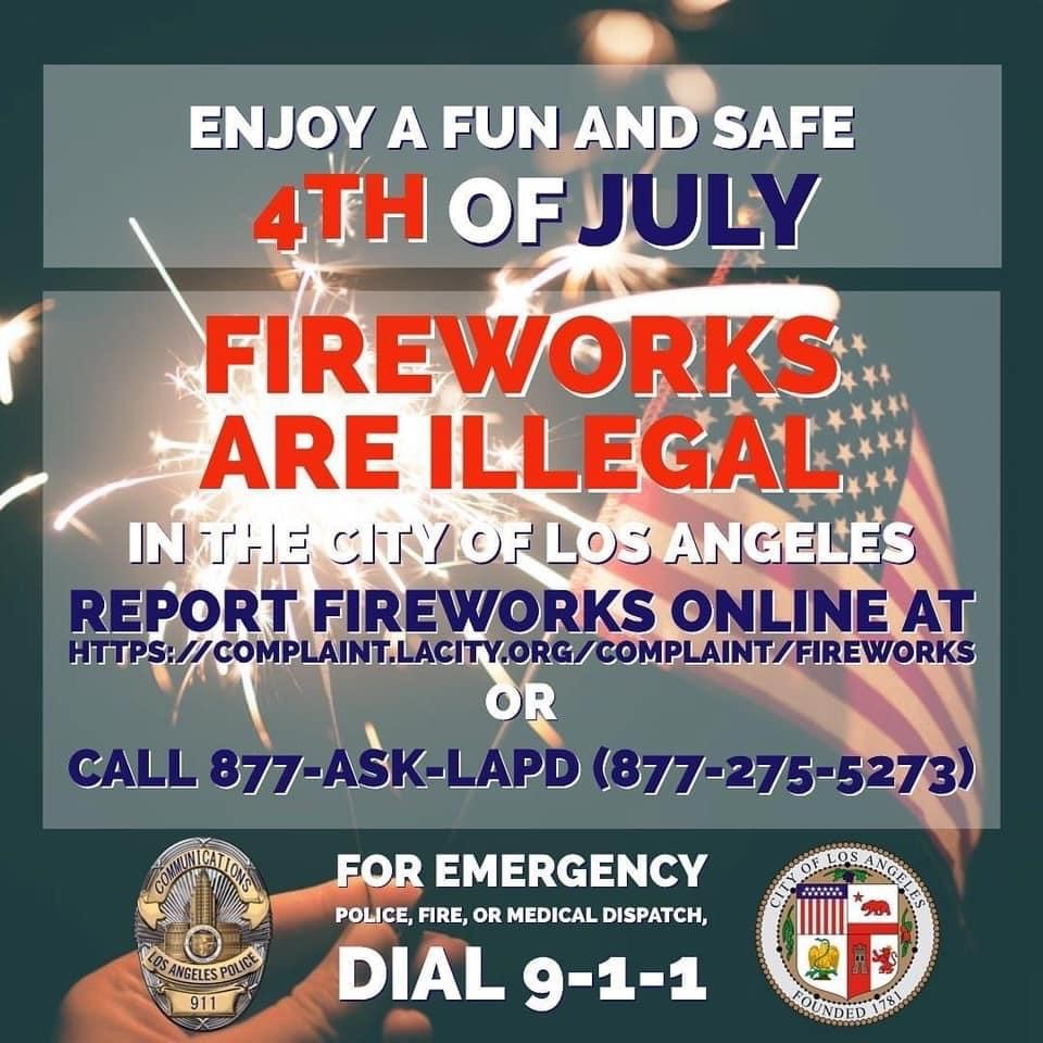 How to Report Illegal Fireworks in Los Angeles