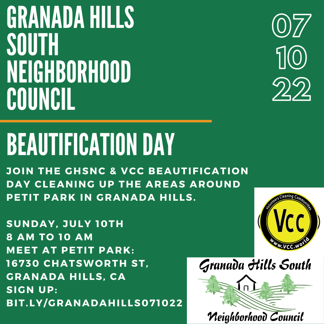Sign up to participate in the GHSNC Beautification Day on Sunday, July 10th at 8 AM