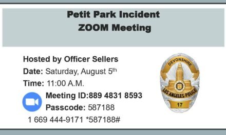 ZOOM Meeting with LAPD to Discuss the Petit Park Shooting Incident from July 19