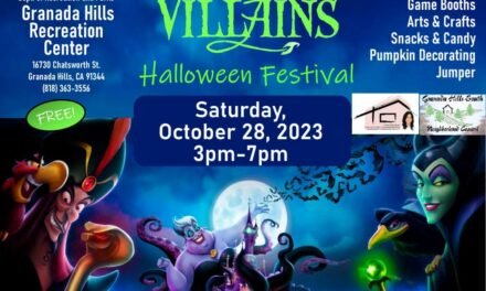 “Villains” Halloween Festival at Granada Hills Recreation Center – Saturday, October 28