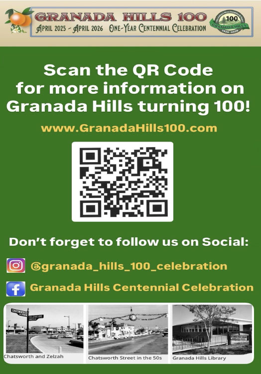 Granada_Hills_Centennial_100_QR_Code_Flyer